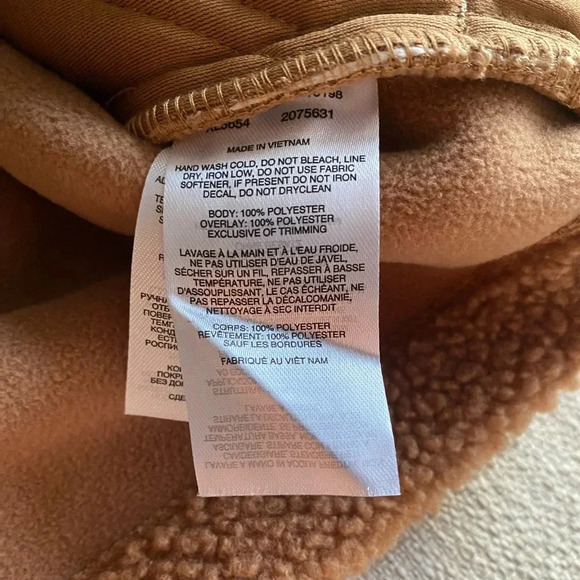 Columbia Jacket Women’s Small Uphill Edge Fleece Teddy Coat Sherpa Zip Up Brown - Picture 10 of 12